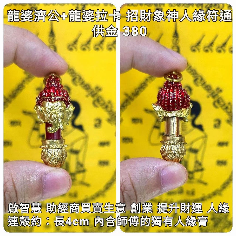 龍婆拉卡+龍婆濟公 2566 招財象神人緣符通