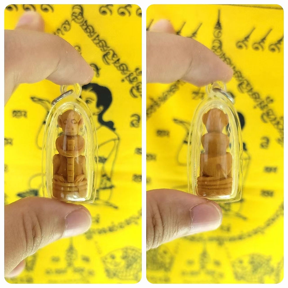 龍婆崇燙 2561 招財猴子(靈木手刻)