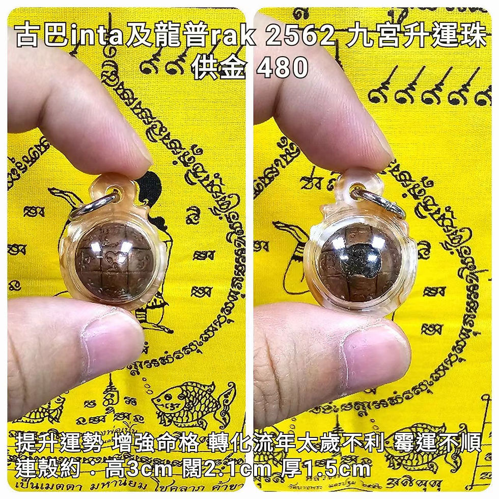 古巴inta及龍普rak 2562 wat sala 九宮升運珠