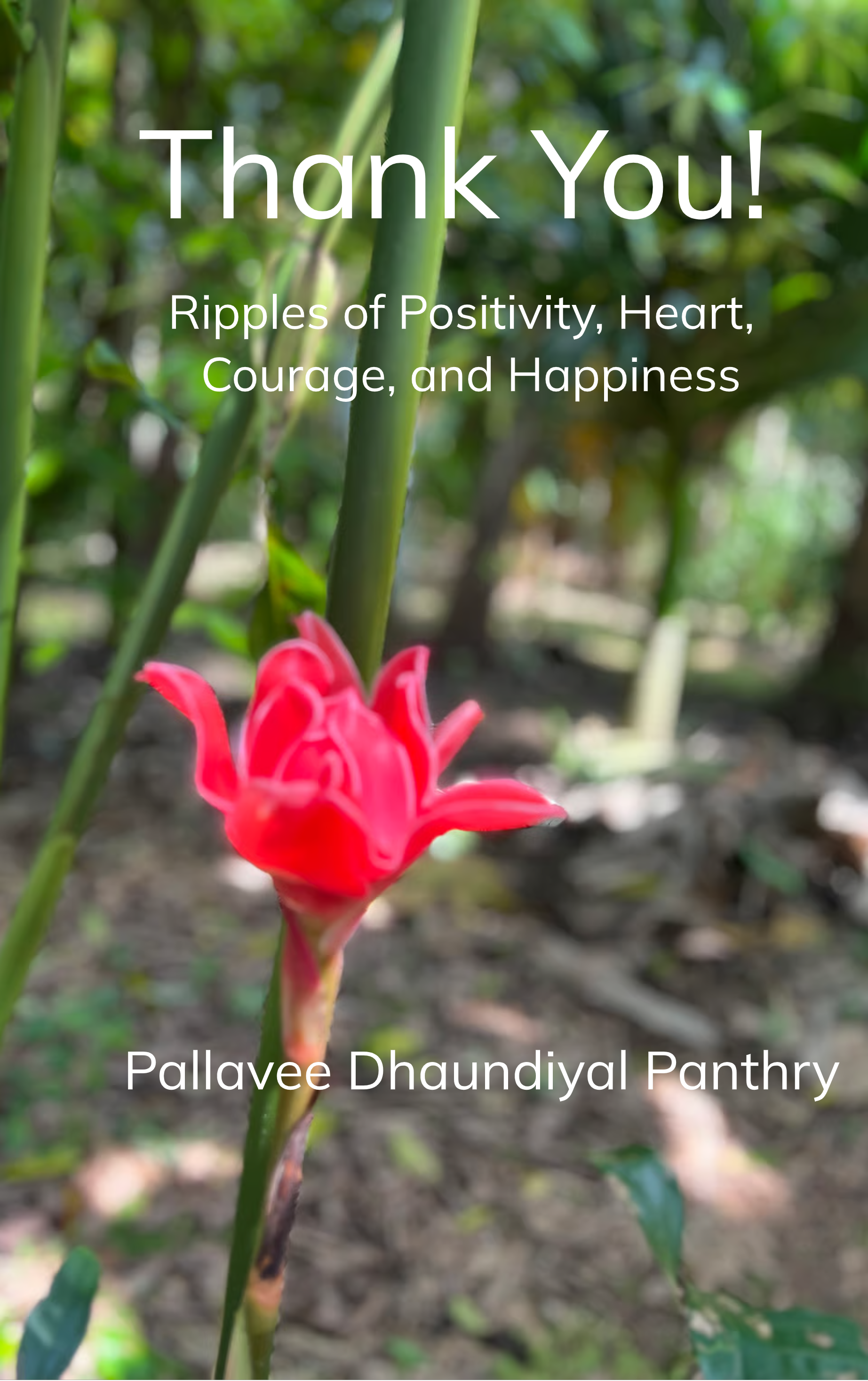 Thank You!-Ripples of Positivity, Heart, Courage, and Happiness