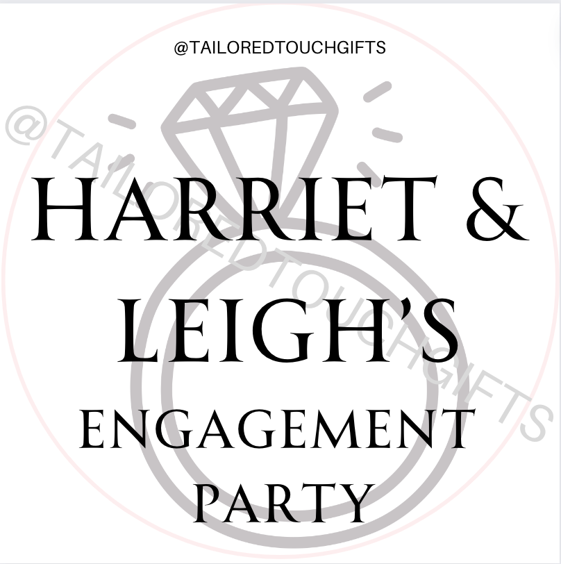 Personalised Wedding Drinks Toppers - Silver Engagement