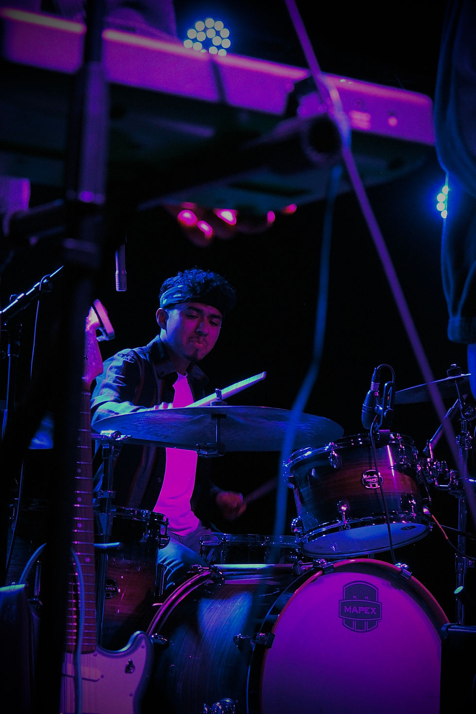 Bert Villegas, Drummer for Melancholy 10, at Lowbrow Palace for River-Rama