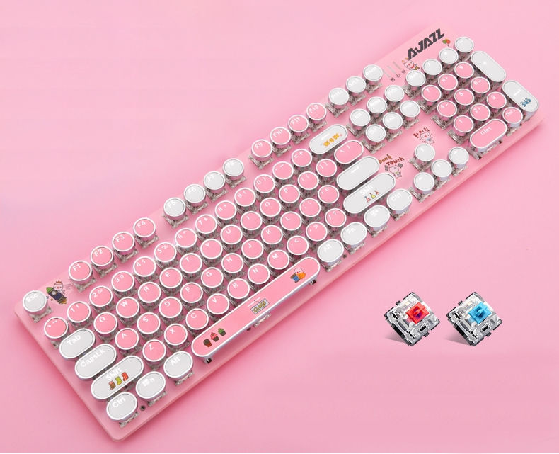 Thumbnail: Ajazz Pink Gaming Wired Mechanical Keyboard