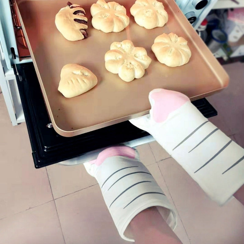 Thumbnail: Orange Cat Set of Two Oven Mitts