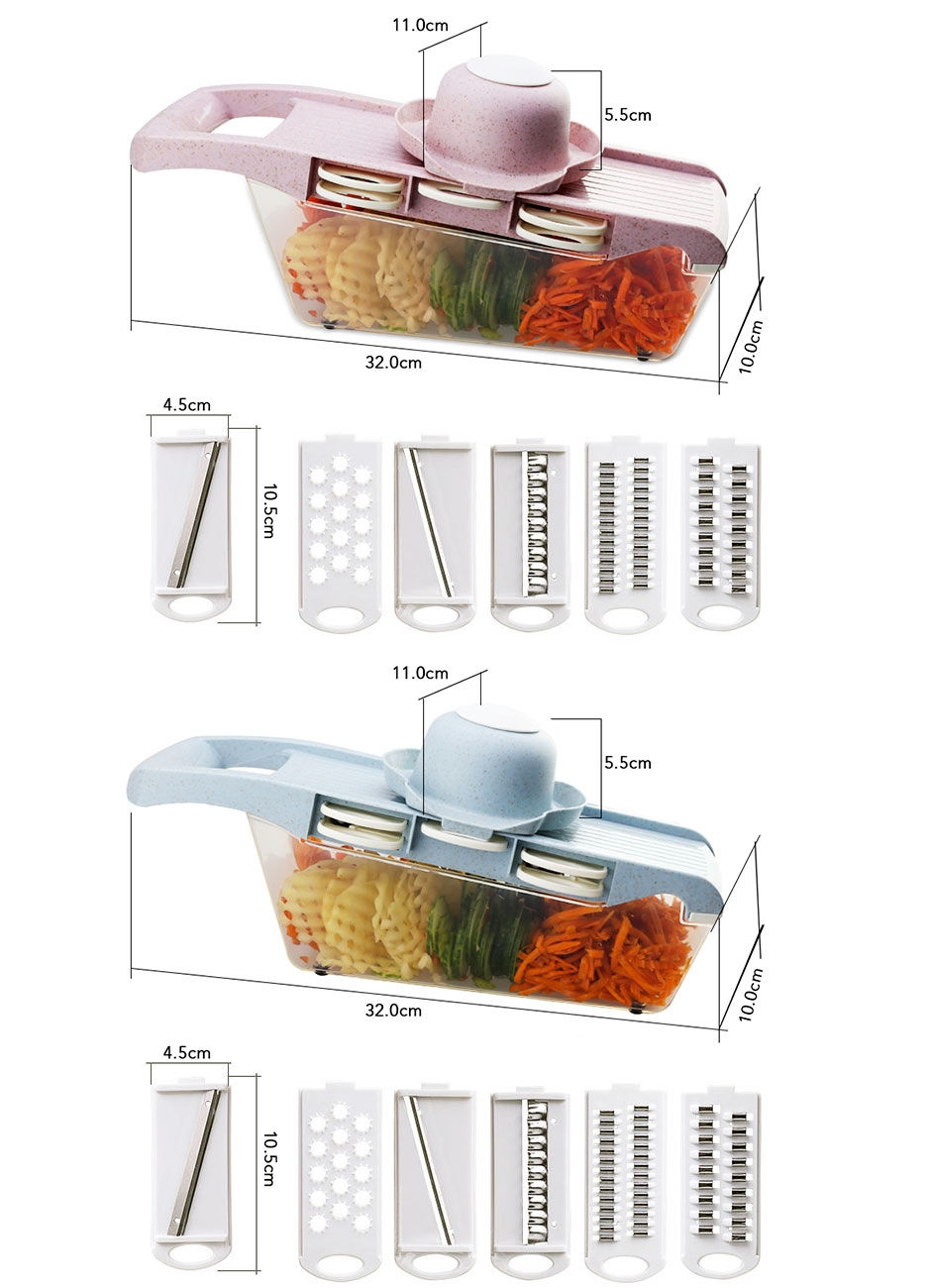 Thumbnail: Blue 5 in 1 Vegetable Slicer