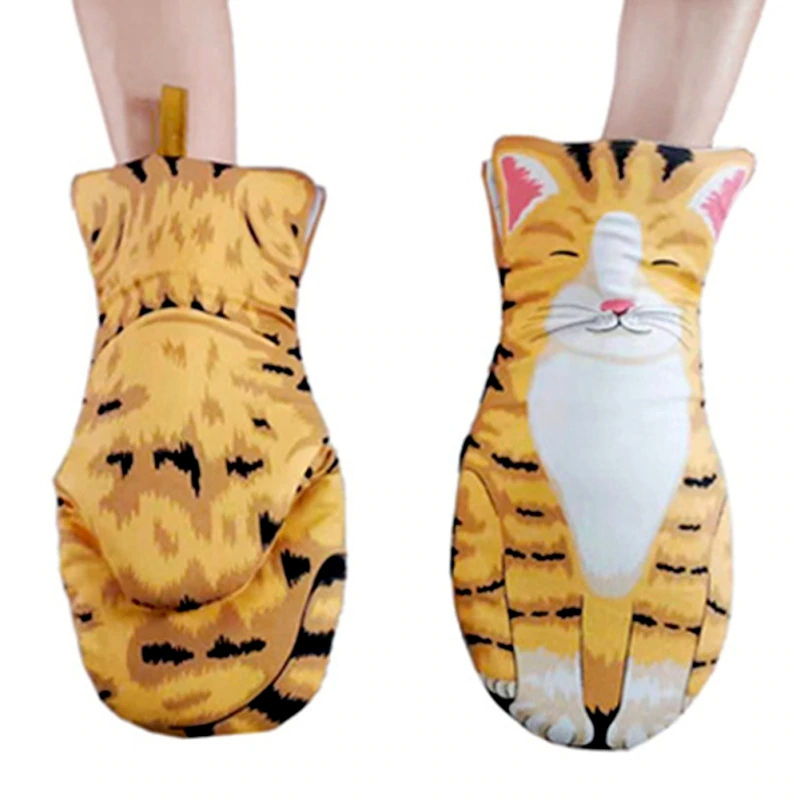 Thumbnail: Orange Cat Set of Two Oven Mitts