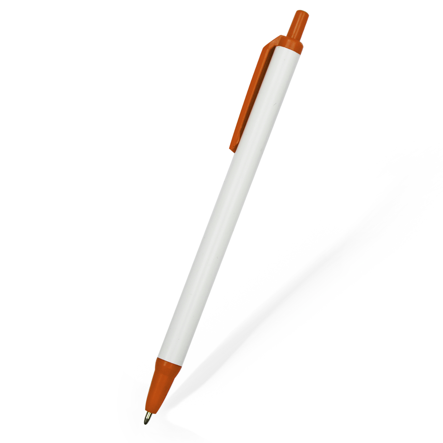 250 BOLIGRAFOS LU CLICK BLANCO NARANJA *TINTA AZUL