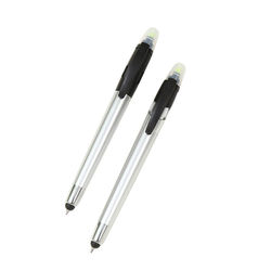 PLUMA DE METAL PLATEADA CON ESTUCHE NEGRO