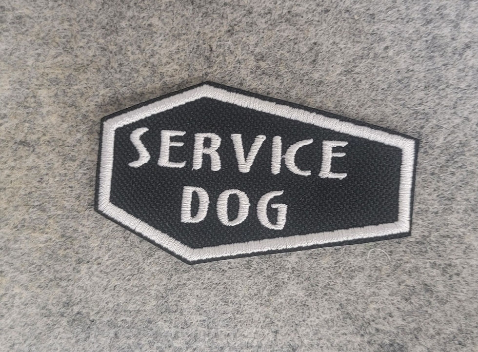 Coffin Shaped Service Dog Patch