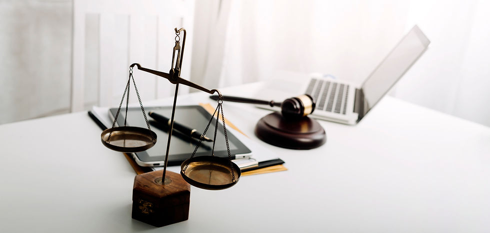 business-lawyers-discussing-contract-papers-with-brass-scale-desk-office-law-legal-service