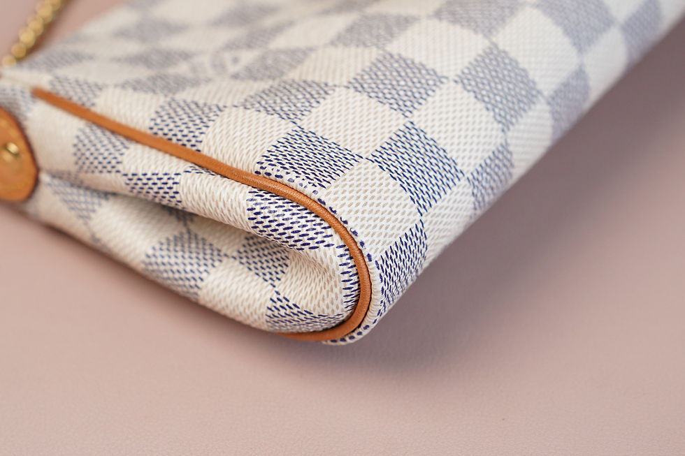 Miniatura: Preowned Authentic Louis Vuitton Pochette Eva Damier Azur