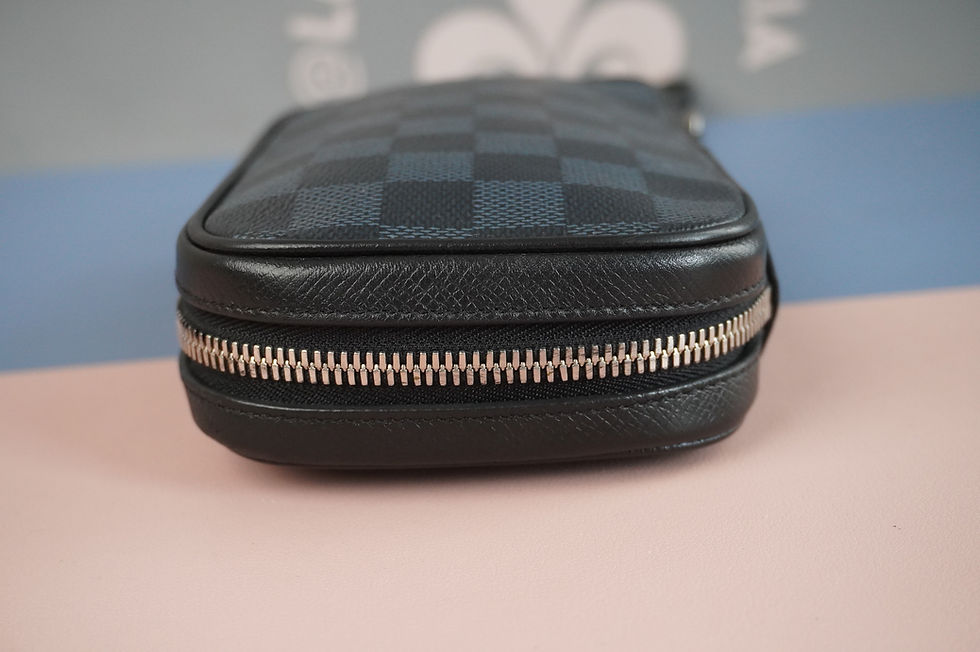 Miniatura: Preowned Authentic Louis Vuitton Damier Cobalt Zippy Soft Wallet / Pouch