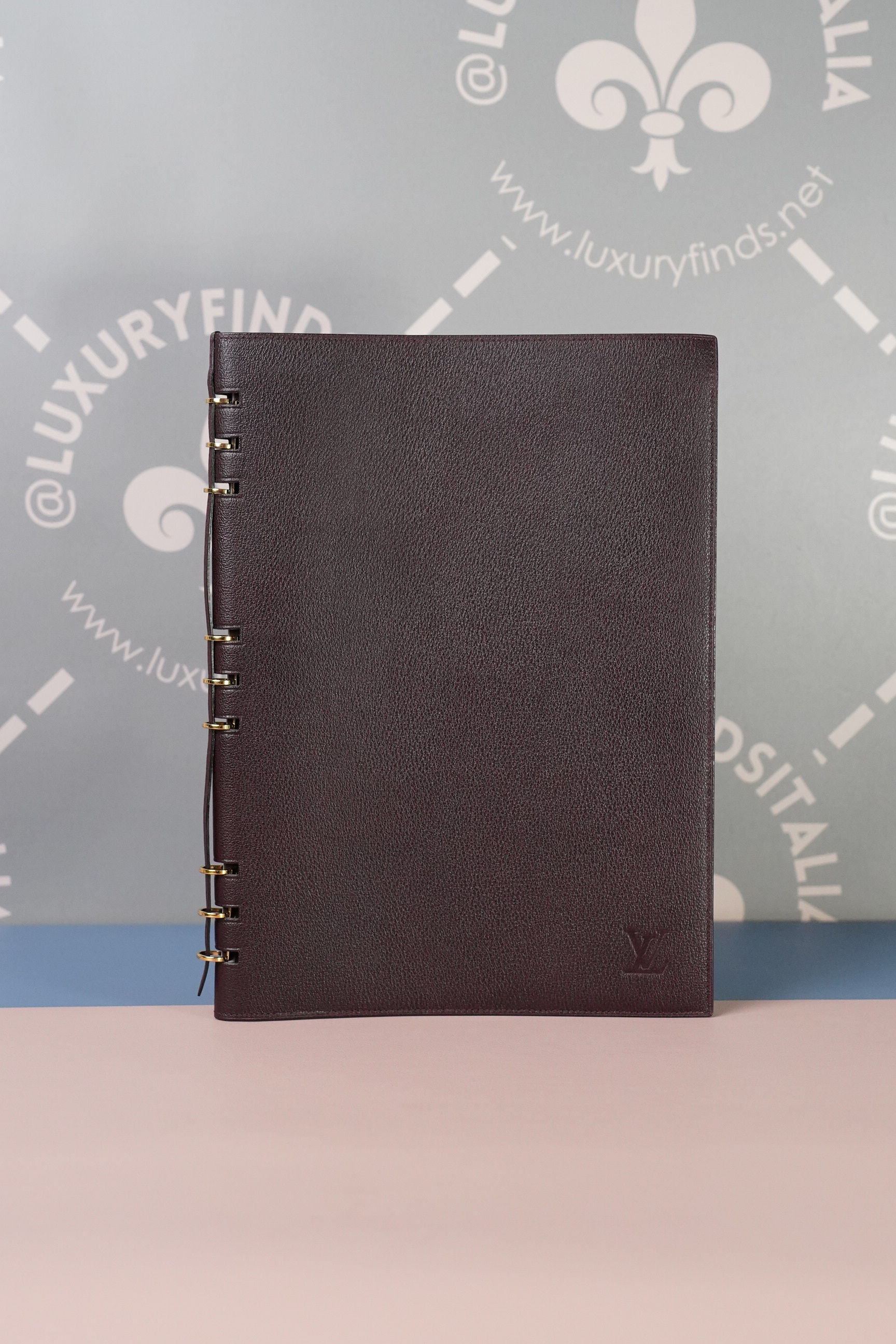 Preowned Authentic Louis Vuitton  A4 Taiga Dedalus Agenda Cover