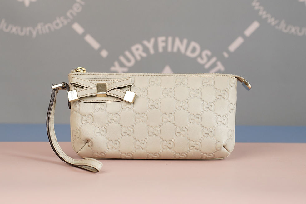 Miniature : Preowned Authentic Gucci Guccissima Wristlet Pouch