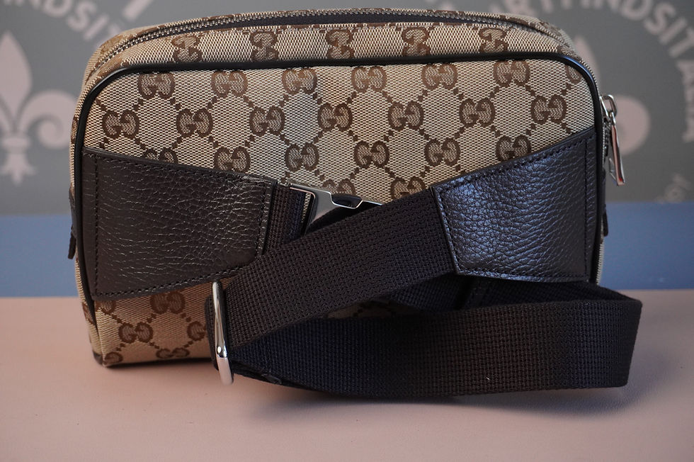 Miniatura: Preowned Authentic Gucci GG Beige Bum Bag