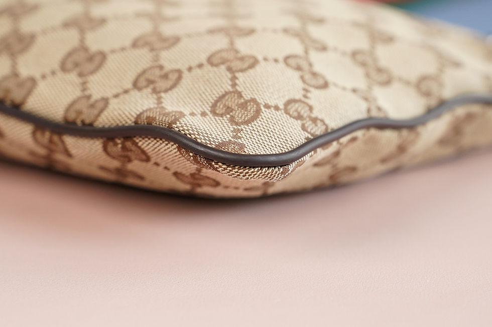 Miniatura: Preowned Authentic Gucci GG Web Small Flat Messenger Bag