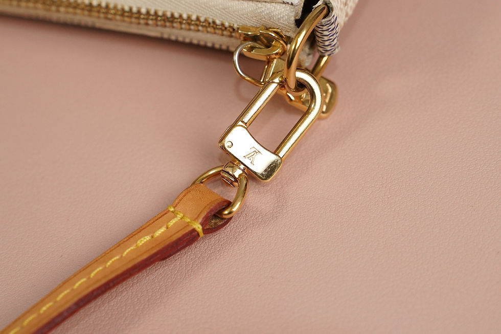 Miniature : Preowned Authentic Louis Vuitton Pochette Accessoires Damier Azur