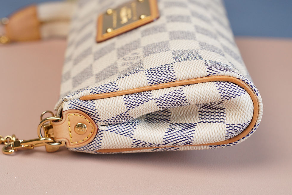 Miniatura: Preowned Authentic Louis Vuitton Pochette Eva Damier Azur
