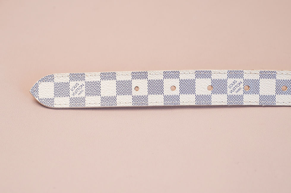 Miniaturbild: Preowned Authentic Louis Vuitton Mini Damier Azur Belt