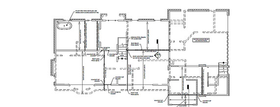 Renovation framing for load-bearing wall removal and a scullery addition, Roswell, Georgia