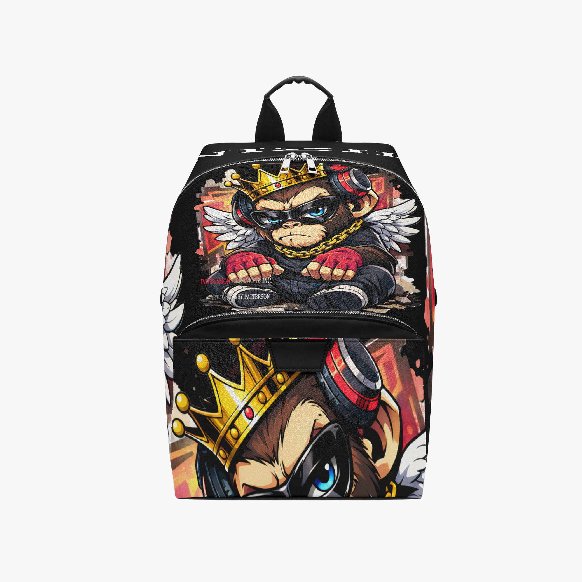 MONK 1 1284. Zipper-up Leather Backpack