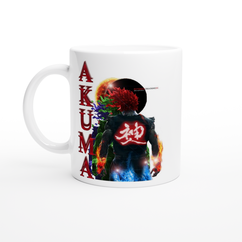 "AKUMA" White 11oz Ceramic Mug