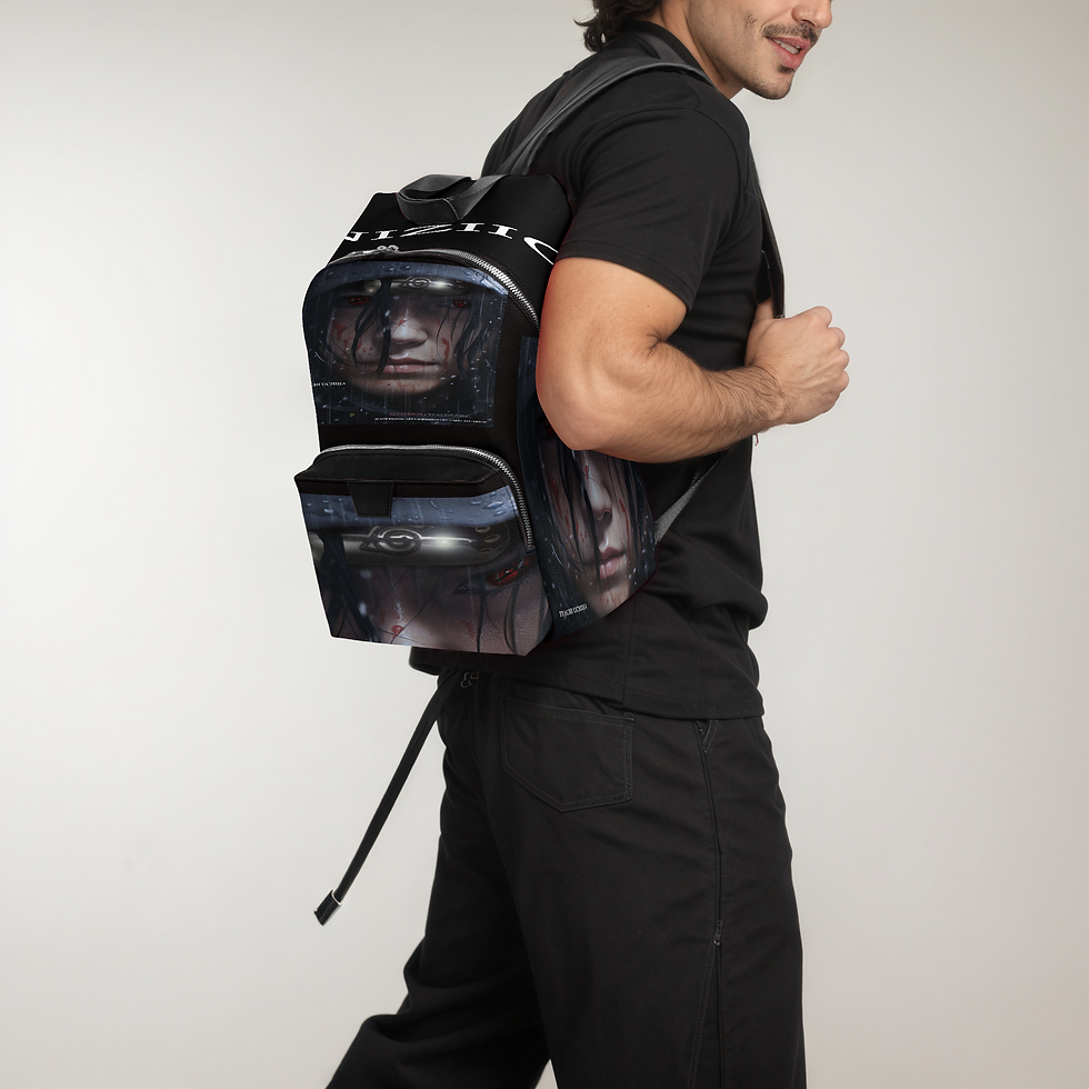Thumbnail: ITACHI 1284. Zipper-up Leather Backpack