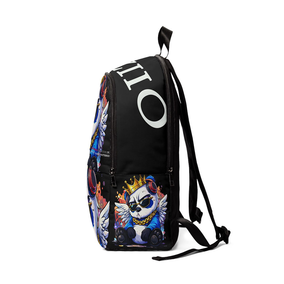 Thumbnail: INIZIIO Panda Backpack | Winged Skull Bear Graphic Backpack