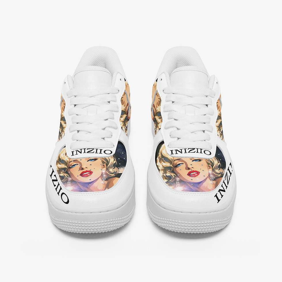 Thumbnail: MROE INIZIIO WHITE SHOES 1338. AF1 Low-Top Leather Sports Sneakers
