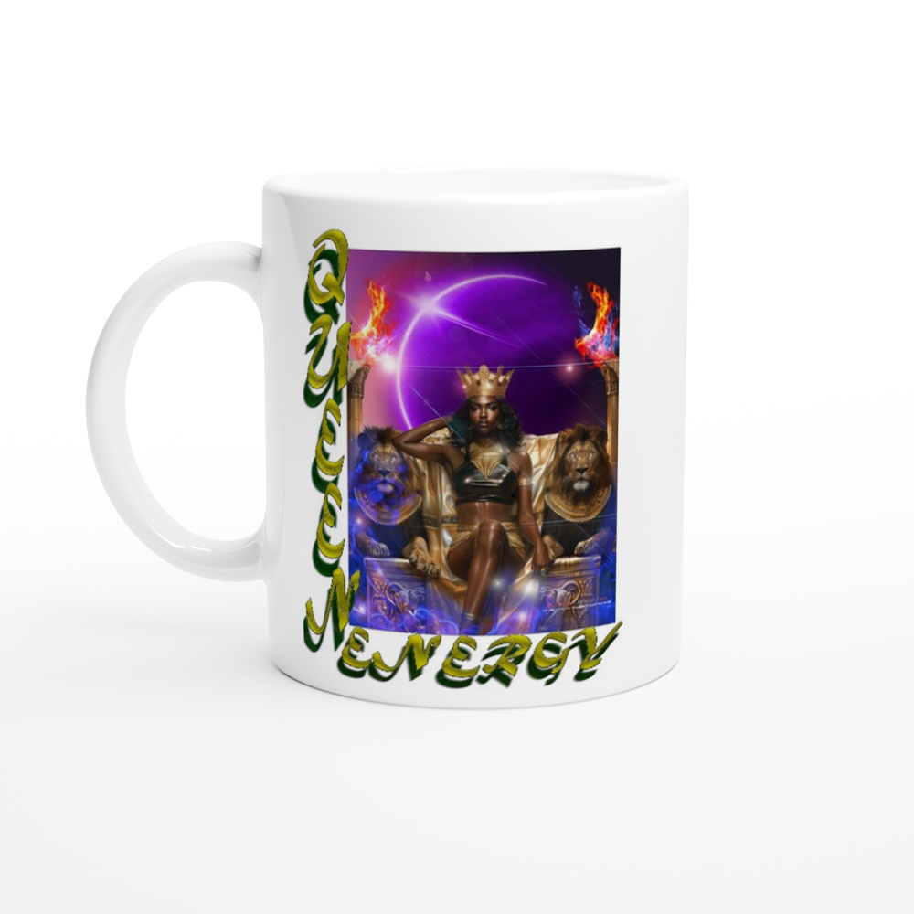 "QUEEN ENERGY" White 11oz Ceramic Mug
