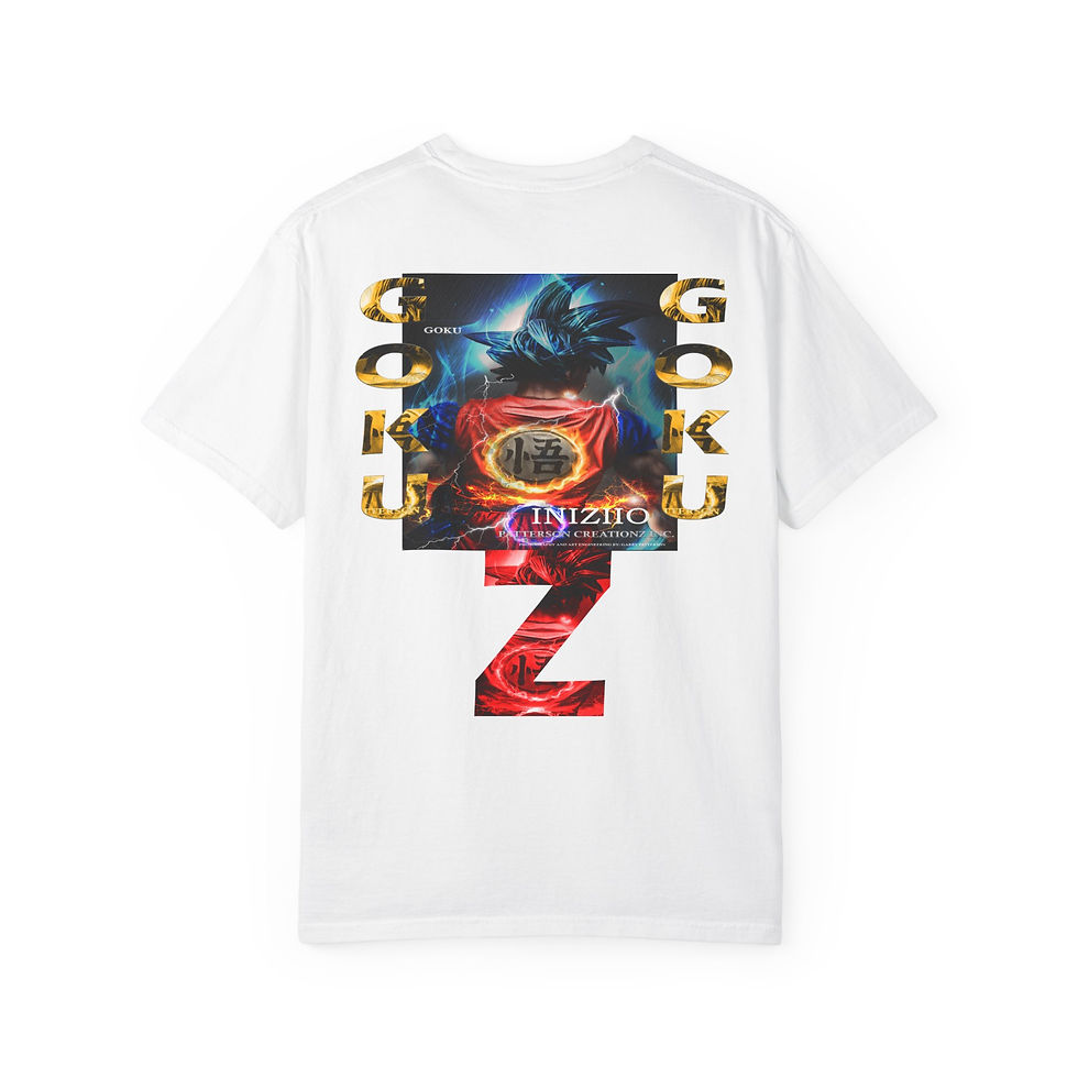 Thumbnail: INIZIIO Dragon Warrior Saiyan T-Shirt — Anime Saiyan Graphic Tee
