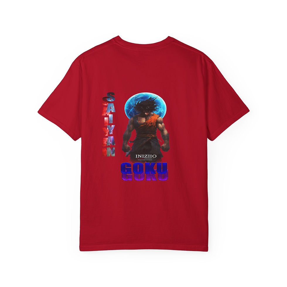Thumbnail: INIZIIO Custom Goku Saiyan T-Shirt – Anime Power Graphic Tee