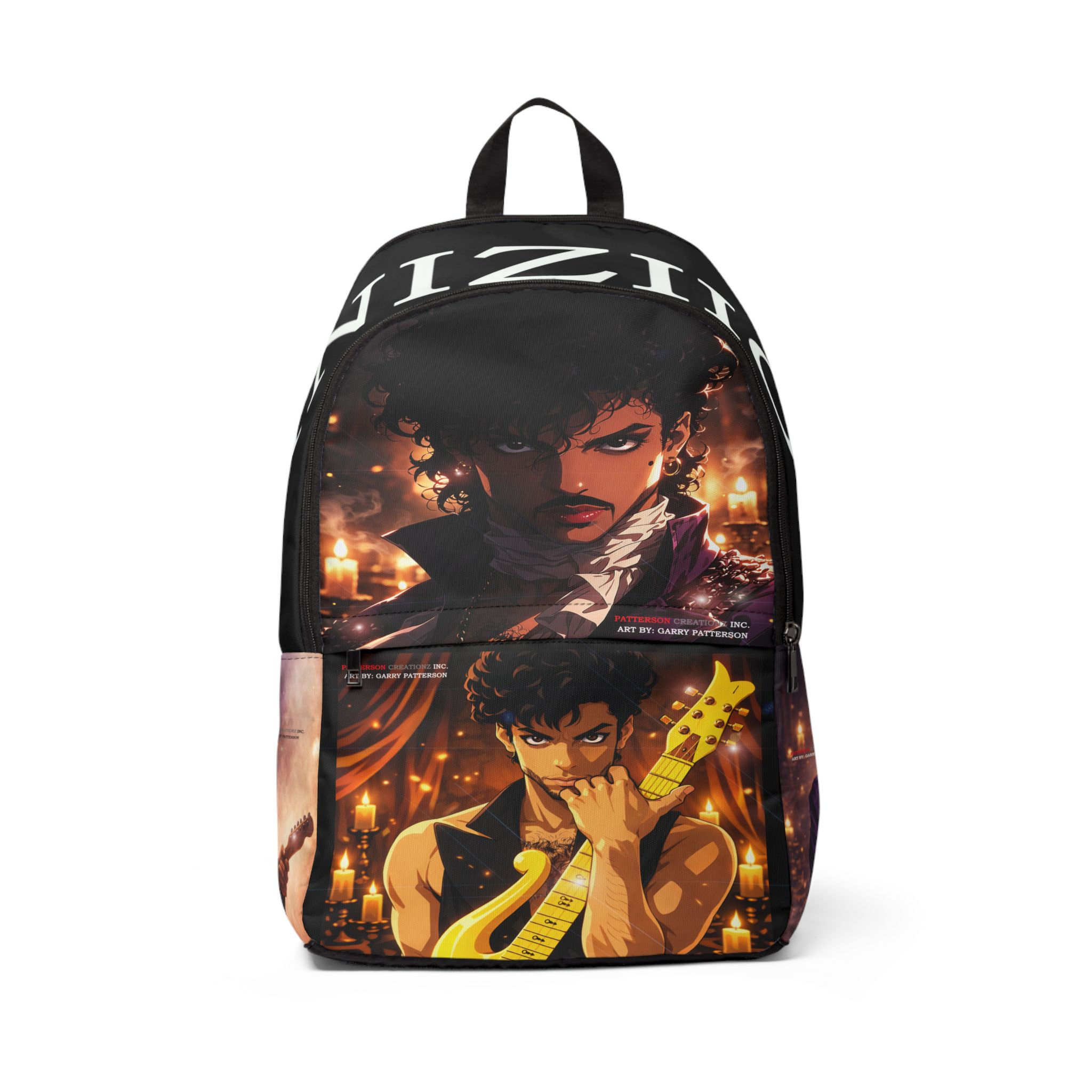 INIZIIO Rock Guitarist Illustration Backpack | Moody Concert Portraits