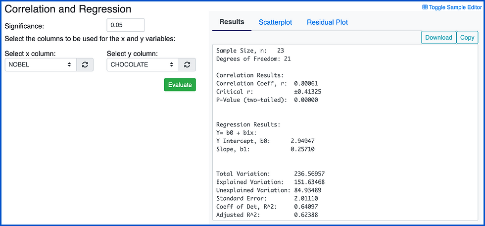 Correlation and Regression