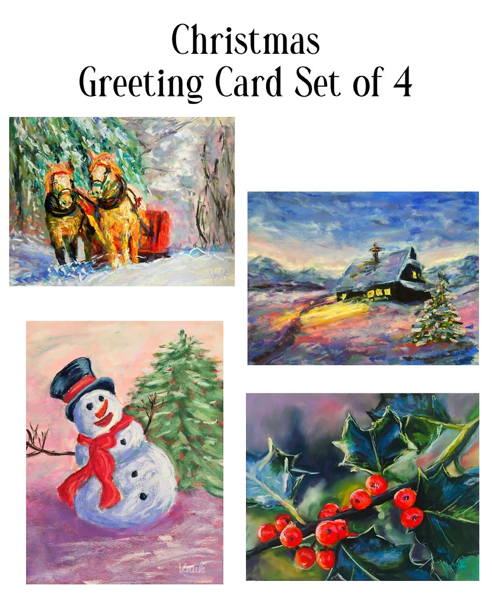 CHRISTMAS Greeting cards set of 4
