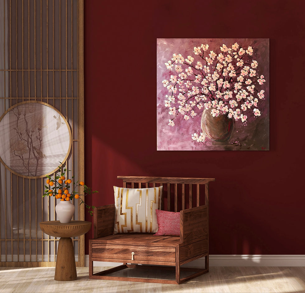 Miniatura: VASE OF CHERRY BLOSSOMS 