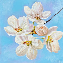 CHERRY BLOSSOM PROMISE
Original oil painting on canvas by Kinga E. Vnuk