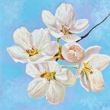 CHERRY BLOSSOM PROMISE
Original oil painting on canvas by Kinga E. Vnuk