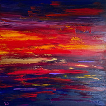 Original acrylic painting on canvas by Kinga E. Vnuk inspired by a sunset.