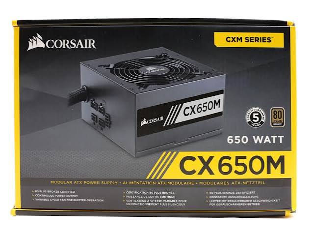 Computer Gaming Case Power Supply CORSAIR ATX 3.1 Model CX650M