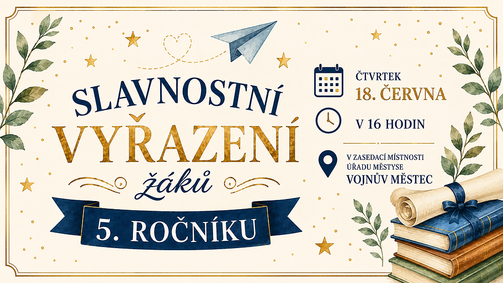 Slavnostní vyřazení žáků 5. ročníku