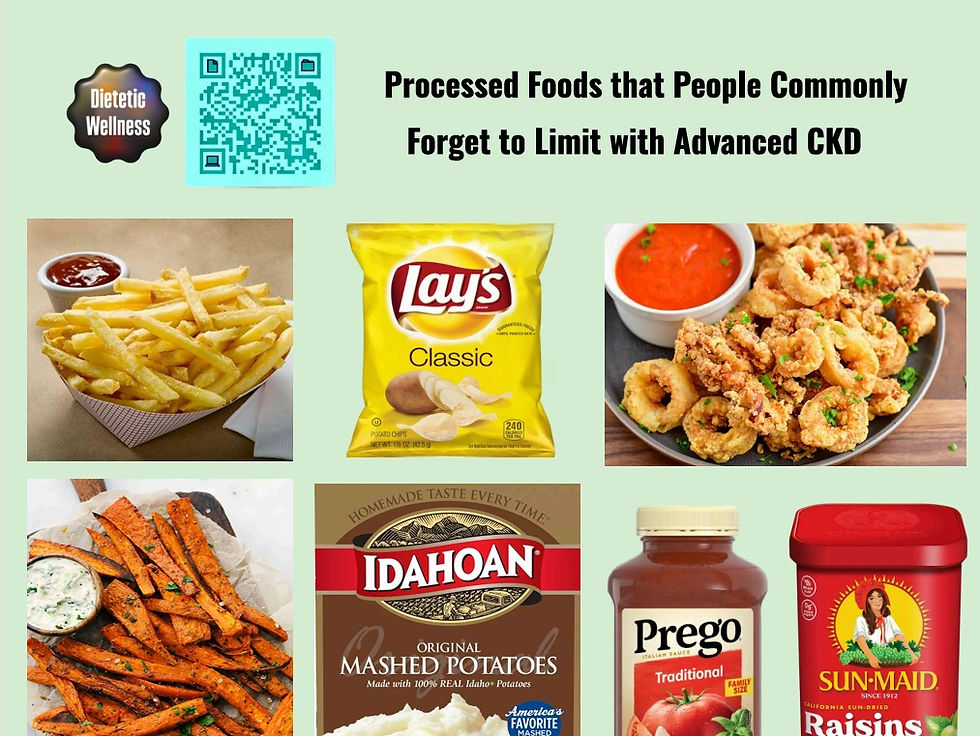 Advanced CKD Foods to Limit Free Patient Education Sheets in 2 Art Styles