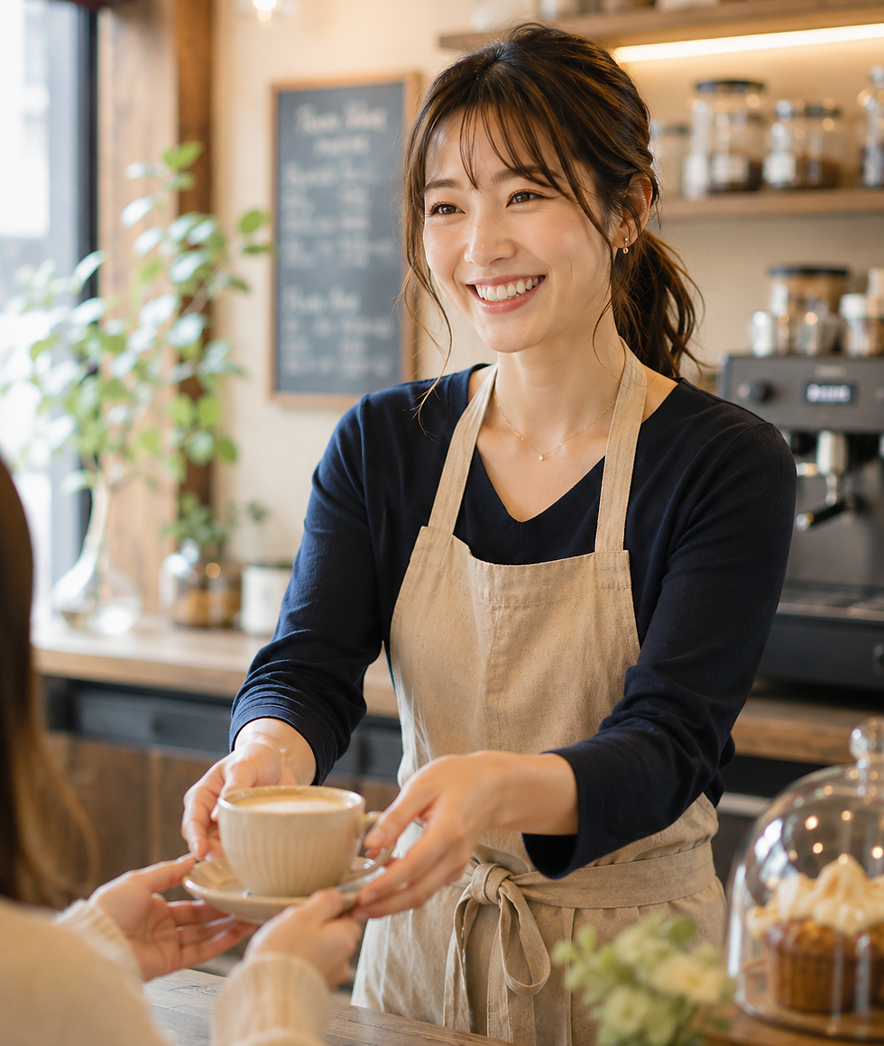 福岡で自分のカフェ開業をした女性のイメージ