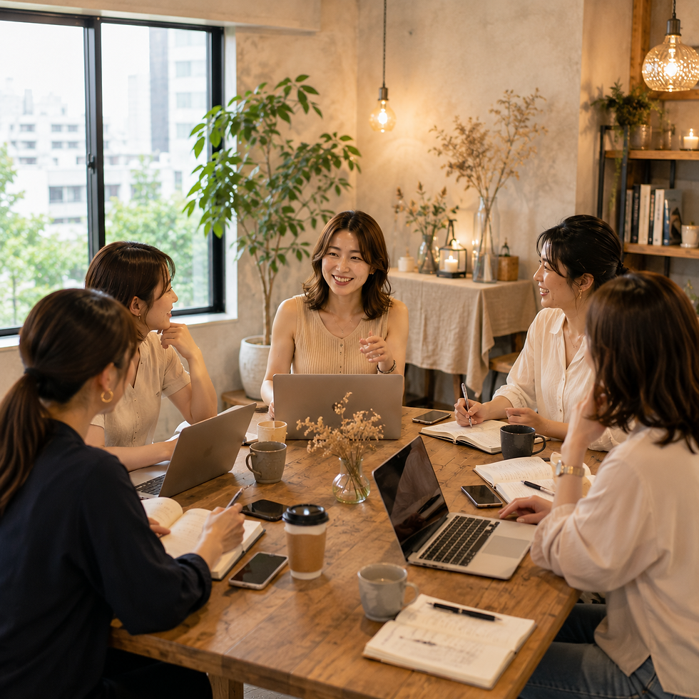 カフェ経営の売上や資金管理について考える女性