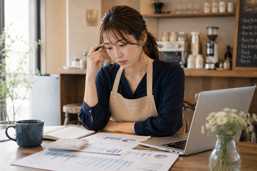 小さくカフェ起業を始める女性のイメージ