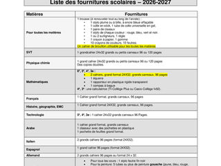 INFOS COLLEGE RENTREE