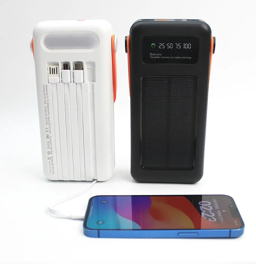 Thumbnail: Outdoors Waterproof Solar Power Bank 30000mAh Portable Solar Charger 