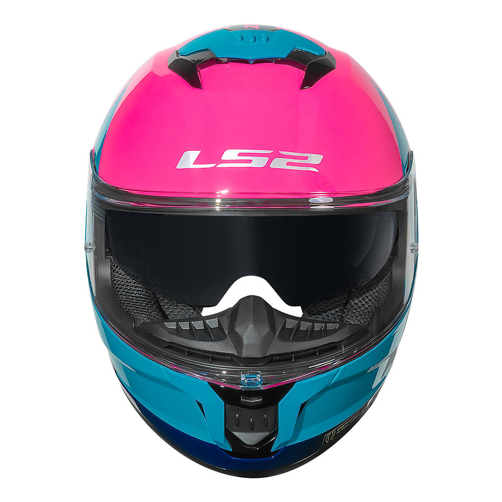 Miniatura: Capacete LS2 FF808 Stream II Thunderbiz Navy Azul e Rosa