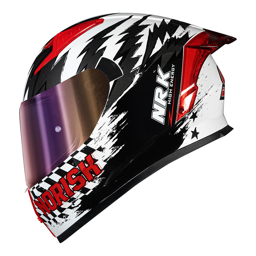 Capacete Norisk Flow Daytona Branco e Vermelho