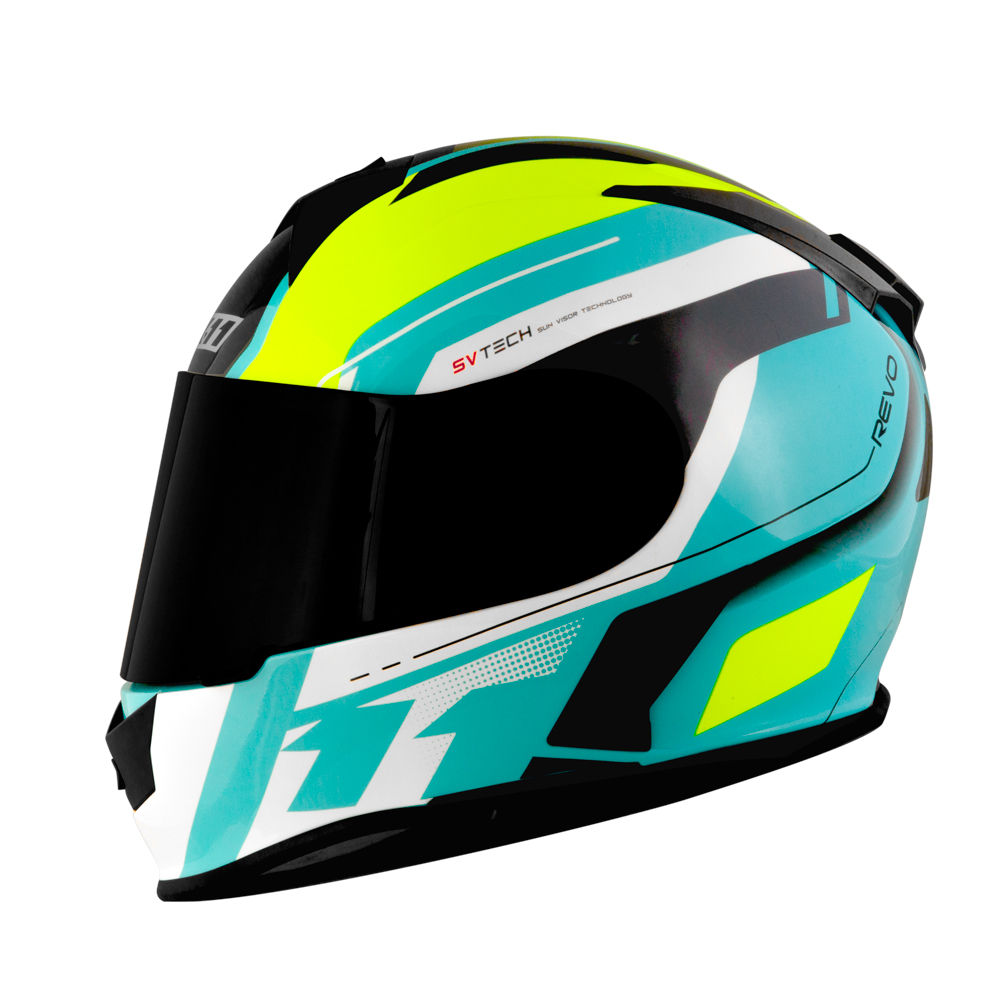 Capacete X11 Revo Pro Eleven Verde e Azul Brilhante